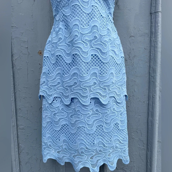 NICHOLAS Lace  Overlay Crochet Strappy Sheath Dress, size 2 - Picture 4 of 11
